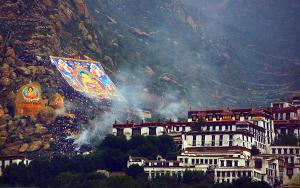 Thangka on shoton festival